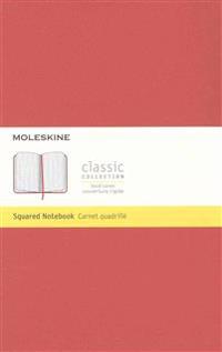 Moleskine Classic Notebook, Large, Squared, Coral Orange