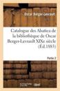 Catalogue Des Alsatica de la Bibliothèque de Oscar Berger-Levrault Partie 2