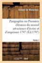 Pasigraphie Ou Premiers Élémens Du Nouvel Art-Science d'Écrire Et d'Imprimer 1797 Partie 1