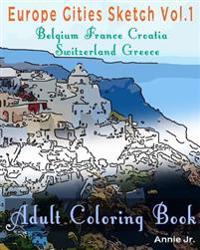 Europe Cities Sketch: Adult Coloring Book