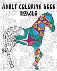 Adult Coloring Book - Horses