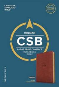 CSB Large Print Compact Reference Bible, Brown Leathertouch, Indexed