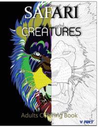 Safari Creatures: Adults Coloring Book