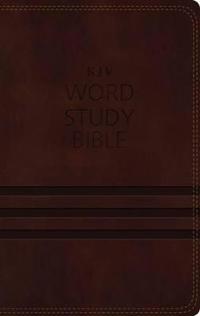 KJV, Word Study Bible, Imitation Leather, Brown, Indexed, Red Letter Edition: 1,700 Key Words That Unlock the Meaning of the Bible
