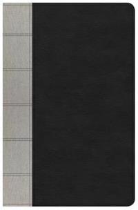 NKJV Large Print Personal Size Reference Bible, Black/Gray Deluxe Leathertouch
