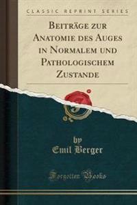 Beitrage Zur Anatomie Des Auges in Normalem Und Pathologischem Zustande (Classic Reprint)