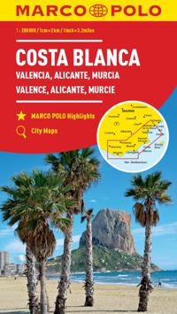 MARCO POLO Karte Costa Blanca, Valencia, Alicante, Castellón, Murcia 1:200 000