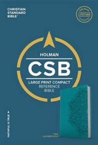 CSB Large Print Compact Reference Bible, Teal Leathertouch
