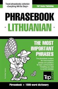 English-Lithuanian Phrasebook & 1500-Word Dictionary