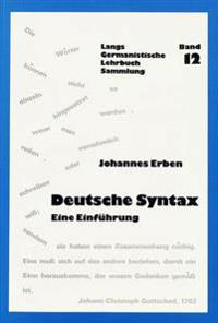 Deutsche Syntax: Einfuehrung