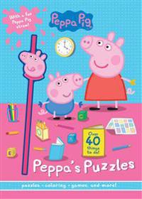 Peppa Pig Little Piggy Puzzles: With a Fun Peppa Pig Straw! [With Peppa Pig Drinking Straw]