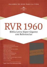 Rvr 1960 Biblia Letra Super Gigante, Gris Piel Fabricada Edicion Con Cierre
