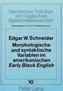 Morphologische Und Syntaktische Variablen Im Amerikanischen «Early» «Black English»