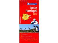 Spanien Portugal 2017 Michelin 734 karta : 1:1milj