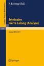 Séminaire Pierre Lelong (Analyse). Année 1970 - 1971