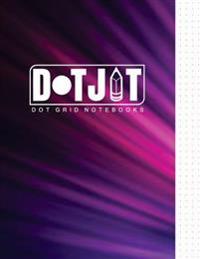 Dot Jot Dot Grid Notebook: Abstract Rays Design, 50 Pages, 8.5 X 11 (Journal, Diary) (Dotted Graph Paper)