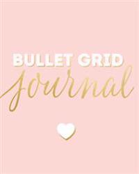 Bullet Grid Journal: Pink Heart, 150 Dot Grid Pages, 8x10, Professionally Designed