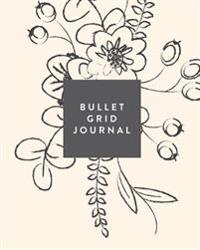 Bullet Grid Journal: Elegant Floral, 150 Dot Grid Pages, 8x10, Professionally Designed