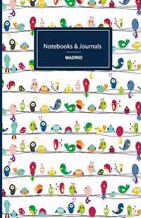 Notebooks & Journals: Lined, Soft Cover, 5.5 X 8.5 Inch, 130 Pages, Birds Pattern