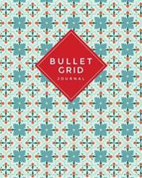 Bullet Grid Journal: Red and Green Pattern, Slim 75 Dot Grid Pages, 8x10, Professionally Designed