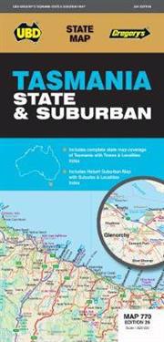 Tasmania State & Suburban Map 770 26th Ed
