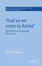'And so we Came to Rome '