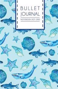 Bullet Journal Notebook Dot Grid: Blue Sea Dotted Grid Journal, 130 Pages, 5.5x8.5, High Inspiring Creative Design Idea