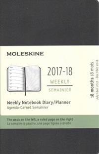 Moleskine 18 Month Weekly Planner, Pocket, Black
