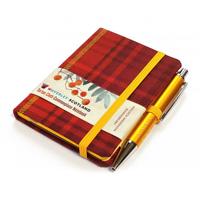Rowanberry Tartan: Mini Notebook with Pen: 10.5 x 7.5cm: Waverley Genuine Tartan Cloth Commonplace Notebook