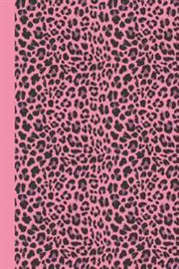 Sketchbook: Animal Print (Pink Leopard) 6x9: Blank Journal with 160 Unlined, Unruled Pages