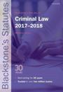 Blackstone's Statutes on Criminal Law 2017-2018