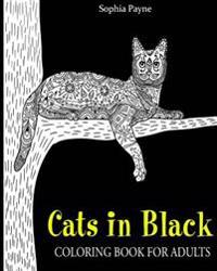 Cats in Black: Coloring Book for Adults