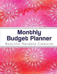 Monthly Budget Planner: Large Budget Planner with Graph Paper for Note (8.5x11 Inches) - Red Mandala