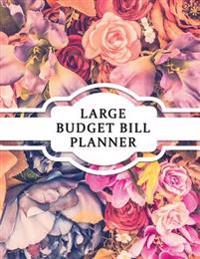 Large Budget Bill Planner: Vintage Floral Monthly Bill Tracker (8.5x11 Inches): 24 Months Expense Tracker Included Graph Paper