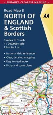 Aa North of England & Scottish Borders Road Map