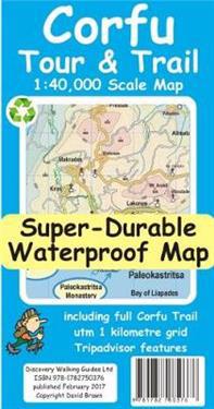 Corfu Tour and Trail Super-Durable Map
