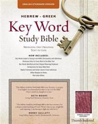 The Hebrew-Greek Key Word Study Bible: ESV Edition, Burgundy Bonded Leather Thumb Indexed