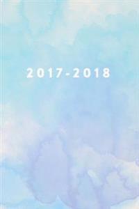 2017 - 2018 Planner, 18 Month Planner: July 2017 to December 2018, Watercolor Blue and Purple