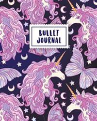Bullet Journal: Magical Unicorn 150 Dot Grid Pages (Size 8x10 Inches) with Bullet Journal Sample Ideas