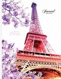 Eiffel Tower, Paris Journal - Bullet Dot Grid: Vintage Design 8.5 X 11 Notebook