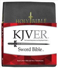 Kjver Sword Study Bible Giant Print Black Genuine Leather Indexed: King James Version Easy Read