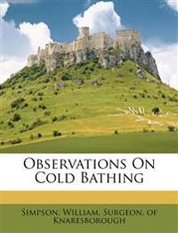 Observations On Cold Bathing