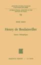 Henry de Boulainviller Tome I