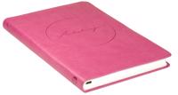 Exklusiv anteckningsbok - rosa konstskinn