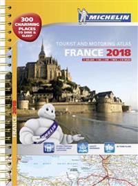 France 2018 tourist & motoring atlas a3-spiral