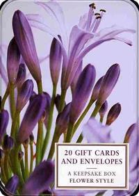 Tin Box of 20 Gift Cards and Envelopes: Flower Style