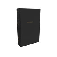 NKJV, Reference Bible, Compact Large Print, Leathersoft, Black, Red Letter Edition, Comfort Print