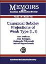 Canonical Sobolev Projections of Weak Type (1,1)