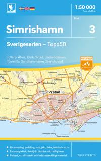 3 Simrishamn Sverigeserien Topo50 : Skala 1:50 000
