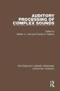 Auditory Processing of Complex Sounds